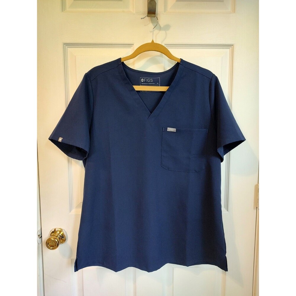 FIGS Technical Collection Womens XL One Pocket Scrub Top Blue FW1000